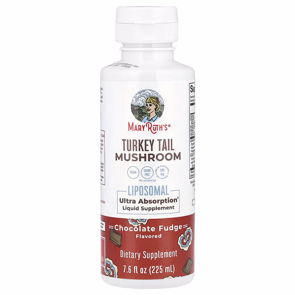 MaryRuth's, Turkey Tail Mushroom Liposomal, Chocolate Fudge, 7.6 fl oz (225 ml)