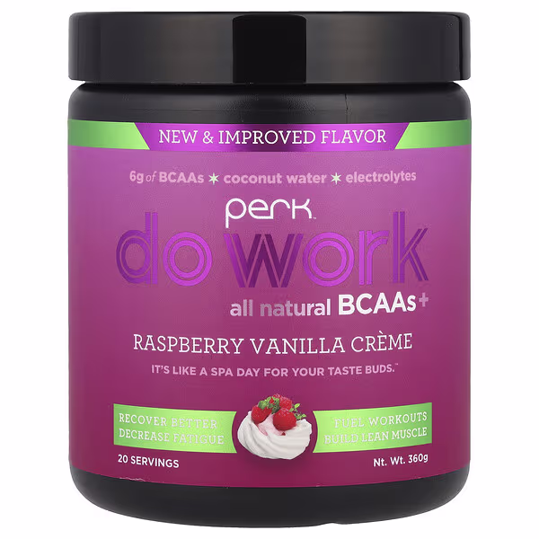 Perk Energy, Do Work, All Natural BCAAs+, Raspberry Vanilla Creme, 360 g