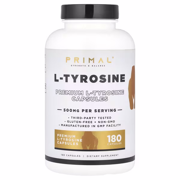 PrePrimal, L-Tyrosine, 500 mg , 180 Capsules