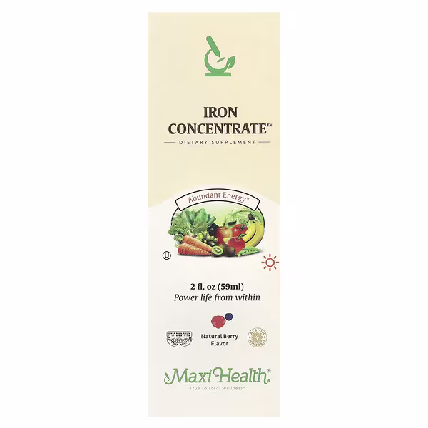 Maxi Health, Iron Concentrate™, Natural Berry , 2 fl oz (59 ml)