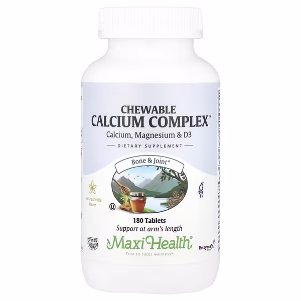 Maxi Health, Chewable Calcium Complex™, Natural Vanilla , 180 Tablets