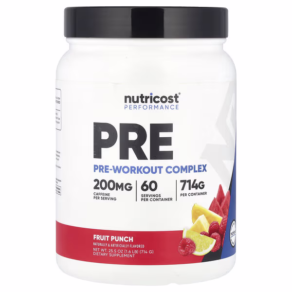 Nutricost, Performance, Pre-Workout Complex, Fruit Punch, 1.6 lb (714 g)