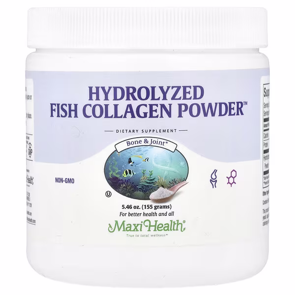 Maxi Health, Hydrolyzed Fish Collagen Powder™, 5.46 oz (155 g)
