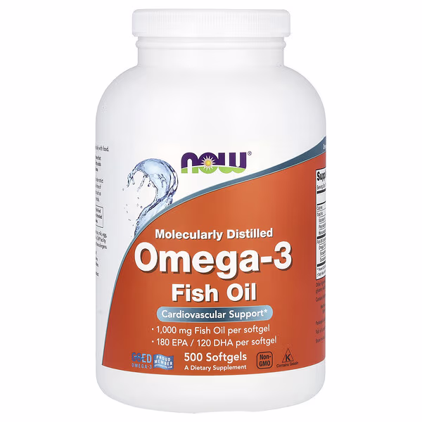 NOW Foods, Omega-3 Fish Oil, 1,000 mg, 500 Softgels
