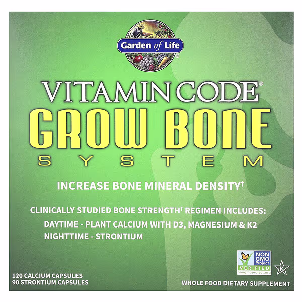 Garden of Life, Vitamin Code, Grow Bone System, 2 Bottles