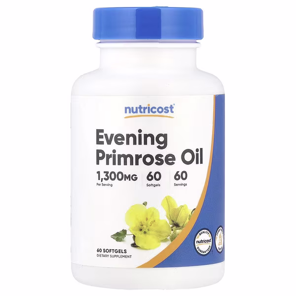 Nutricost, Evening Primrose Oil, 1,300 mg, 60 Softgels