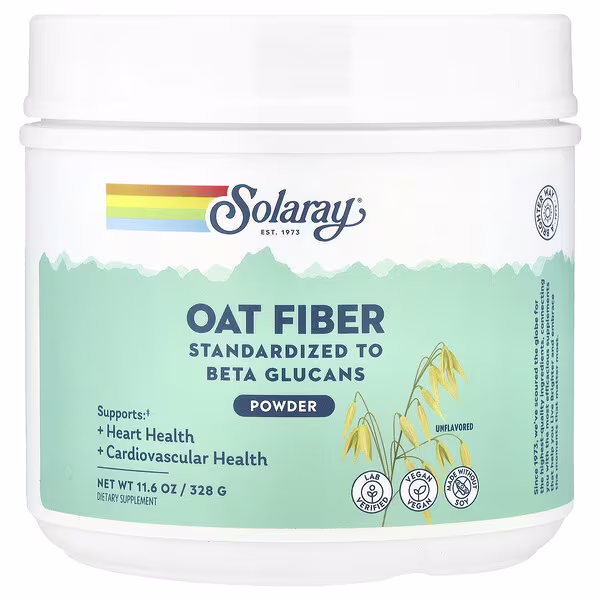 Solaray, Oat Fiber Powder, Unflavored, 11.6 oz (328 g)
