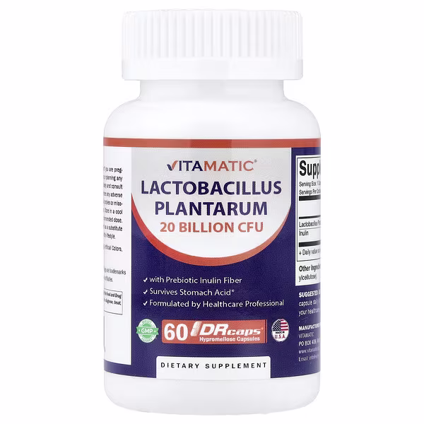 Vitamatic, Lactobacillus Plantarum, 60 DRcaps® Hypromellose Capsules