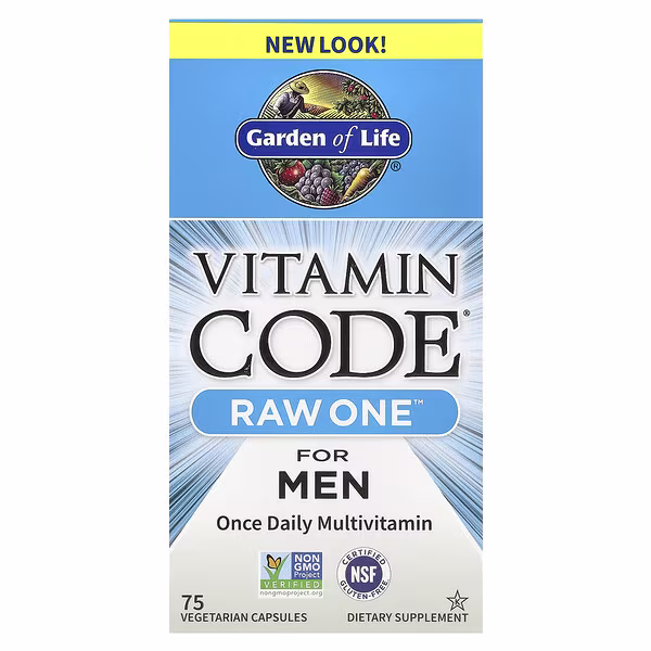 Garden of Life, Vitamin Code®, RAW One™, Once Daily Multivitamin For Men, 75 Vegetarian Capsules