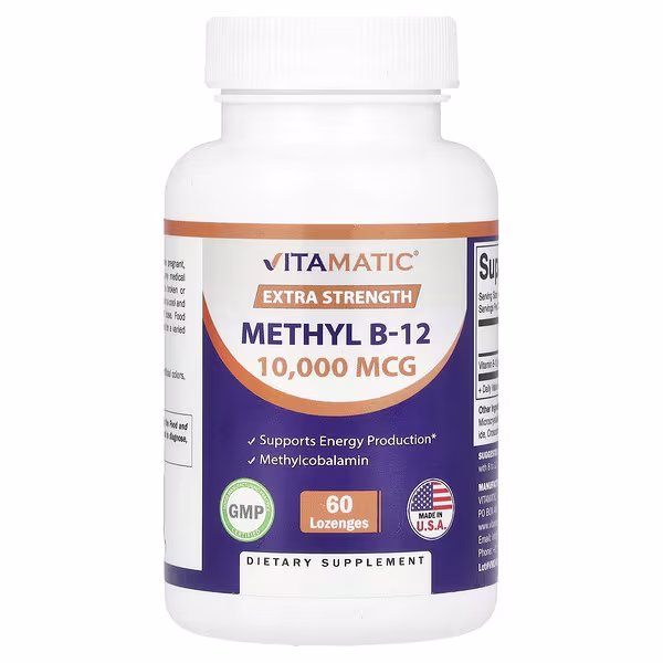 Vitamatic, Methyl B-12, 10,000 MCG, 60 Lozenges