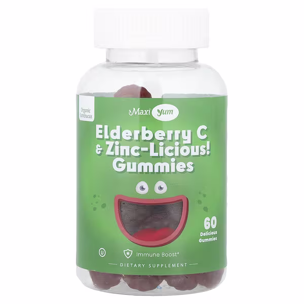 Maxi Health, Elderberry C & Zinc-Licious! Gummies, 60 Gummies