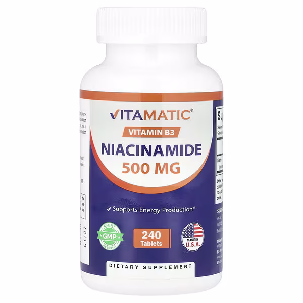 Vitamatic, Niacinamide, 500 mg, 240 Tablets