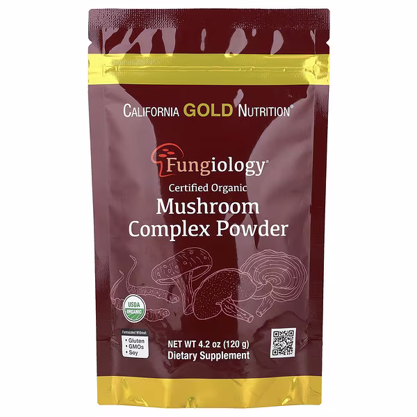 California Gold Nutrition, Certified Organic Mushroom Complex Powder, 4.2 oz (120 g)