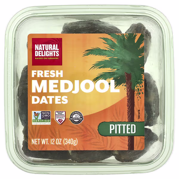 Natural Delights, Fresh Medjool Dates, Pitted , 12 oz (340 g)