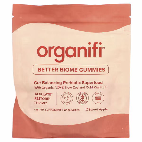 Organifi, Better Biome Gummies, Sweet Apple, 60 Gummies