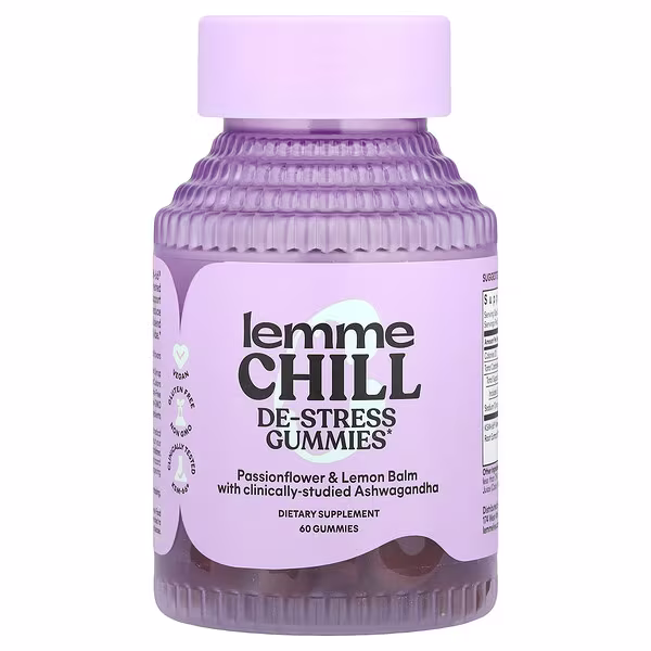 Lemme, Chill, De-Stress Ashwagandha Gummies, 60 Gummies