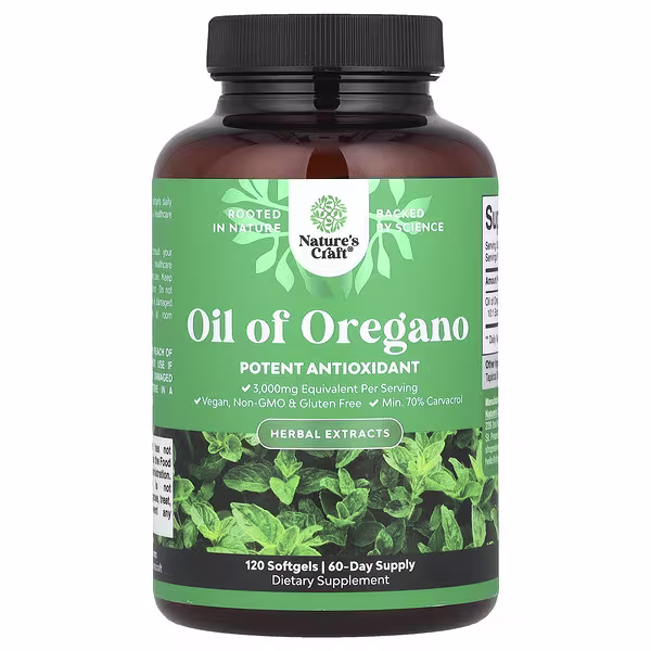 Nature's Craft, Oil of Oregano, 120 Softgels (150 mg per Softgel)