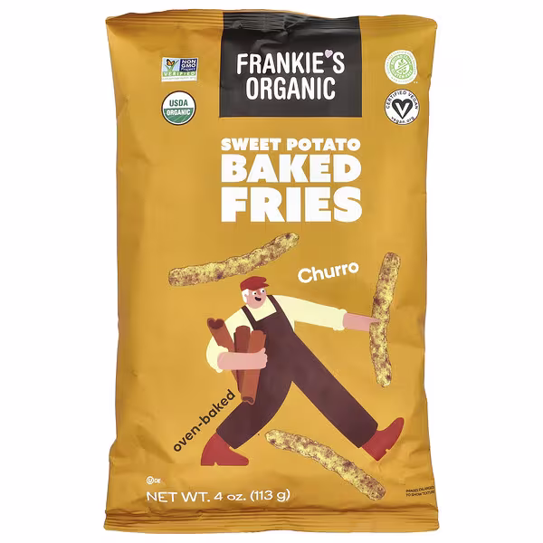 Frankie's Organic, Sweet Potato Baked Fries, Churro, 4 oz (113 g)