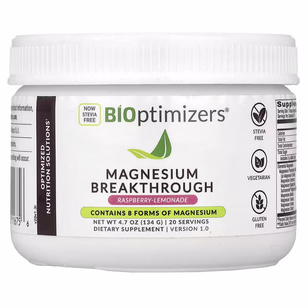 BIOptimizers, Magnesium Breakthrough, Raspberry-Lemonade, 4.7 oz (134 g)