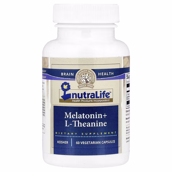 NutraLife, Melatonin + L-Theanine, 60 Vegetarian Capsules