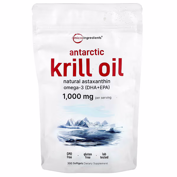 Micro Ingredients, Antarctic Krill Oil, 300 Softgels (500 mg per Softgel)