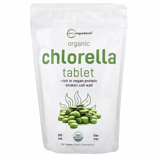 Micro Ingredients, Organic Chlorella Tablet, 720 Tablets (0.5 g per Tablet)