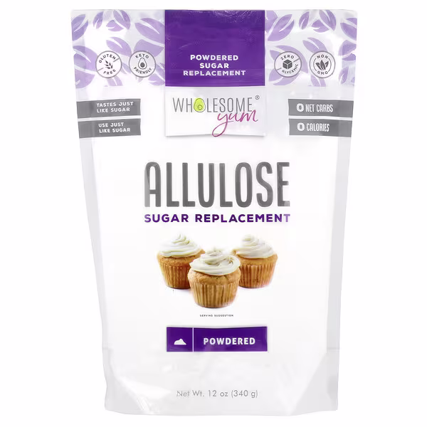 Wholesome Yum, Allulose Powdered Sugar Replacement, 12 oz (340 g)