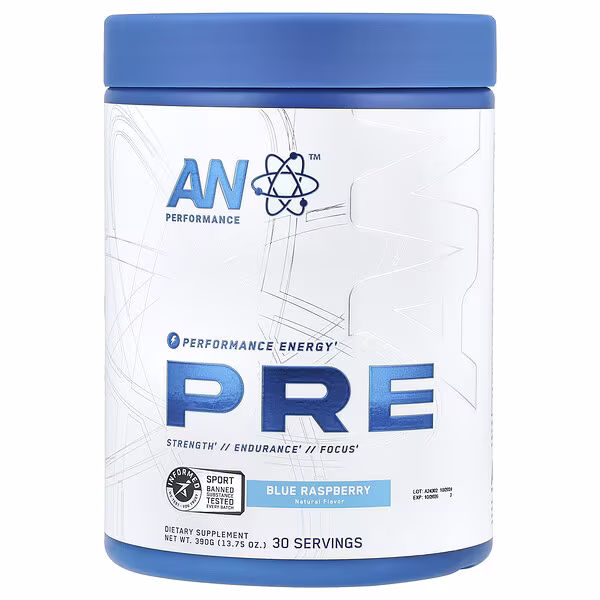 AN Supps, Pre-Workout, Blue Raspberry, 13.75 oz (390 g)