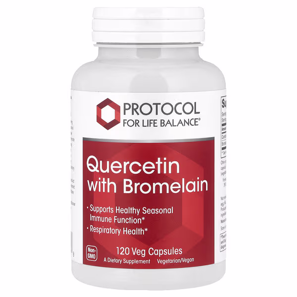 Protocol for Life Balance, Quercetin with Bromelain, 120 Veg Capsules