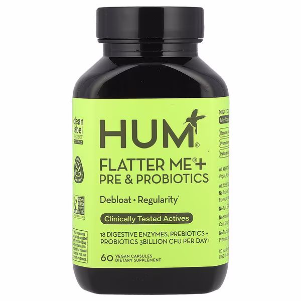 HUM Nutrition, Flatter Me® + Pre & Probiotics, 60 Vegan Capsules