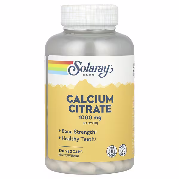Solaray, Calcium Citrate, 120 VegCaps (250 mg per Capsule)