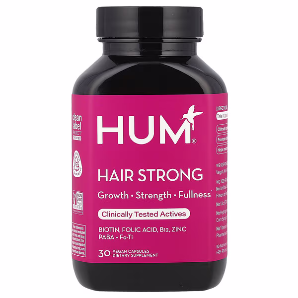 HUM Nutrition, Hair Strong, 30 Vegan Capsules