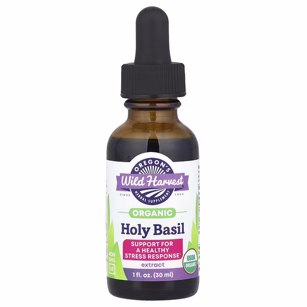Oregon's Wild Harvest, Organic Holy Basil Extract, 1 fl oz (30 ml)