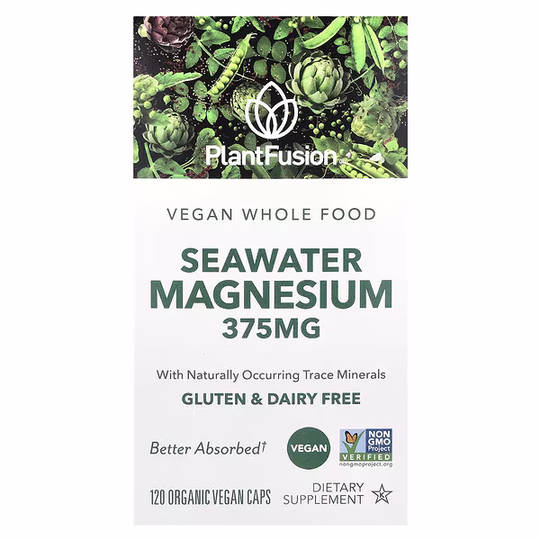 PlantFusion, Seawater Magnesium, 120 Organic Vegan Caps
