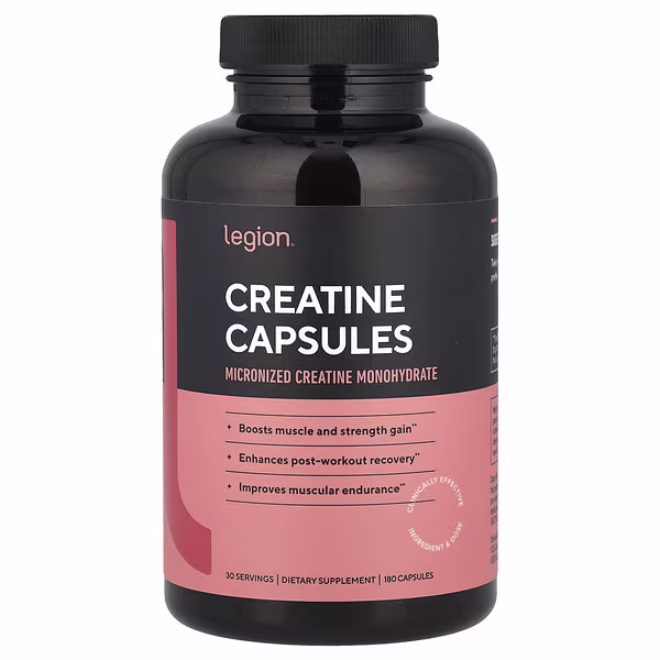 Legion Athletics, Creatine, 180 Capsules (833 mg per Capsule)