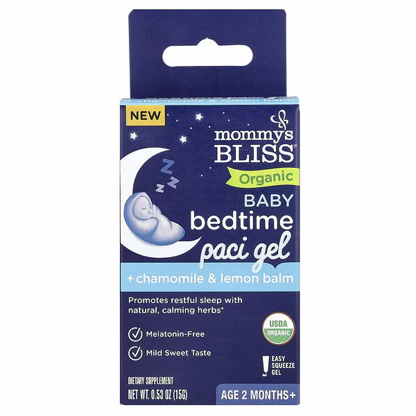 Mommy's Bliss, Organic Baby Bedtime Paci Gel, Age 2 Months+, 0.53 oz (15 g)