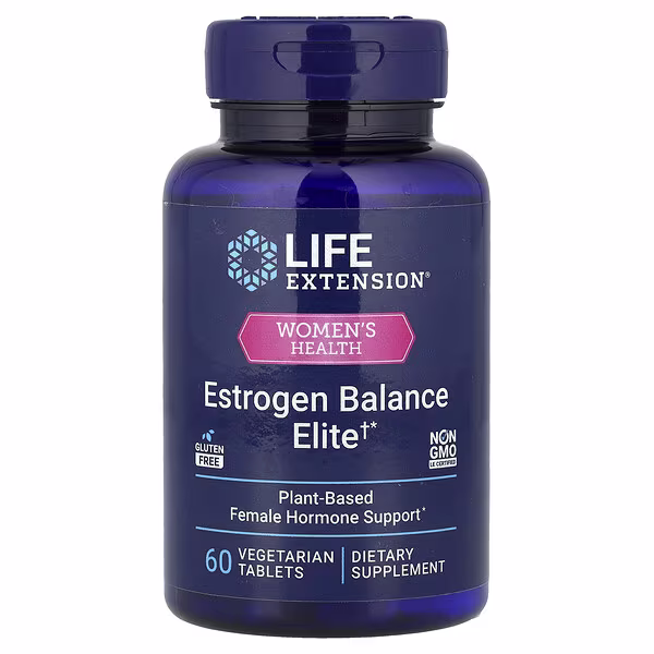 Life Extension, Women's Health, Estrogen Balance Elite, 60 Vegetarian Tablets