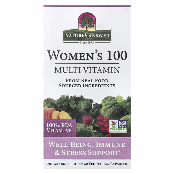 Nature's Answer, Women's 100, Multivitamin, 60 Vegetarian Capsules