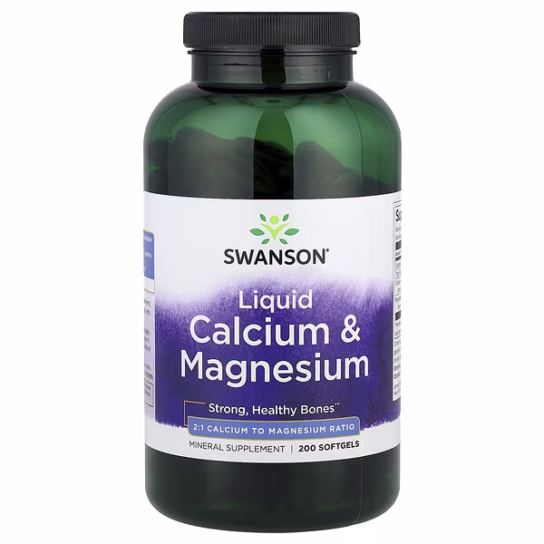 Swanson, Liquid Calcium & Magnesium , 200 Softgels
