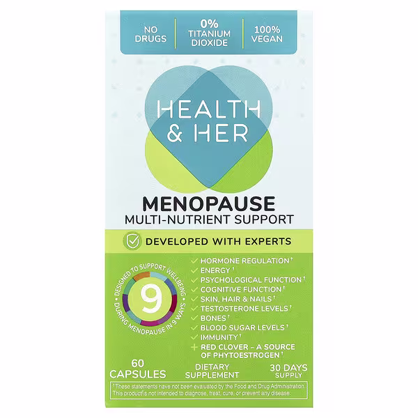 Health and Her, Menopause, Multi-Nutrient Suppport, 60 Capsules