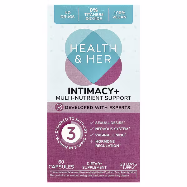 Health and Her, Intimacy+, Multi-Nutrient Support, 60 Capsules