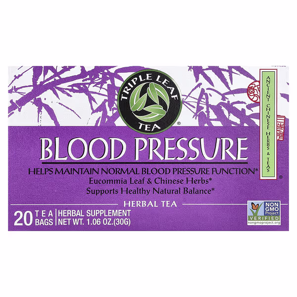 Triple Leaf Tea, Blood Pressure Herbal Tea, 20 Tea Bags, 1.06 oz (30 g)