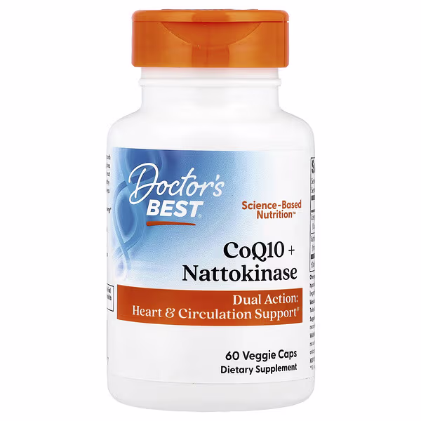 Doctor's Best, CoQ10 + Nattokinase, 60 Veggie Caps