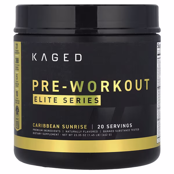 Kaged, Elite Series, Pre-Workout, Caribbean Sunrise, 1.45 lb (662 g)