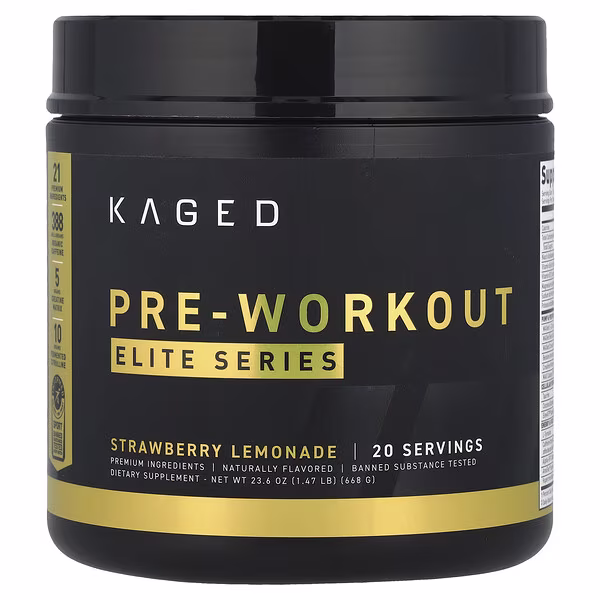 Kaged, Elite Series, Pre-Workout, Strawberry Lemonade, 1.47 lb (668 g)