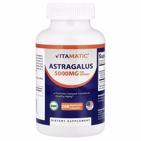Vitamatic, Astragalus, 5,000 mg, 200 Vegetarian Capsules