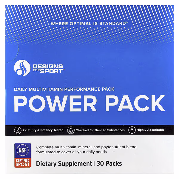 Designs For Health, Designs For Sport®, Daily Multivitamin Performance Power Pack, 30 Packs