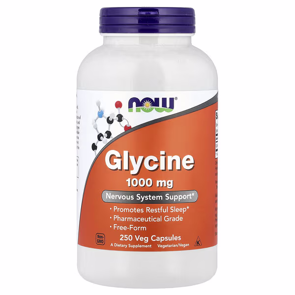 NOW Foods, Glycine, 1,000 mg, 250 Veg Capsules
