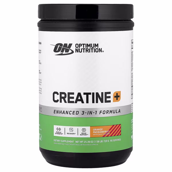 Optimum Nutrition, Creatine+, Orange Passionfruit, 1.58 lb (720 g)