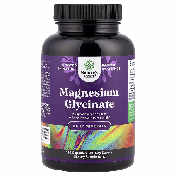 Nature's Craft, Magnesium Glycinate, 120 Capsules (125 mg per Capsule)
